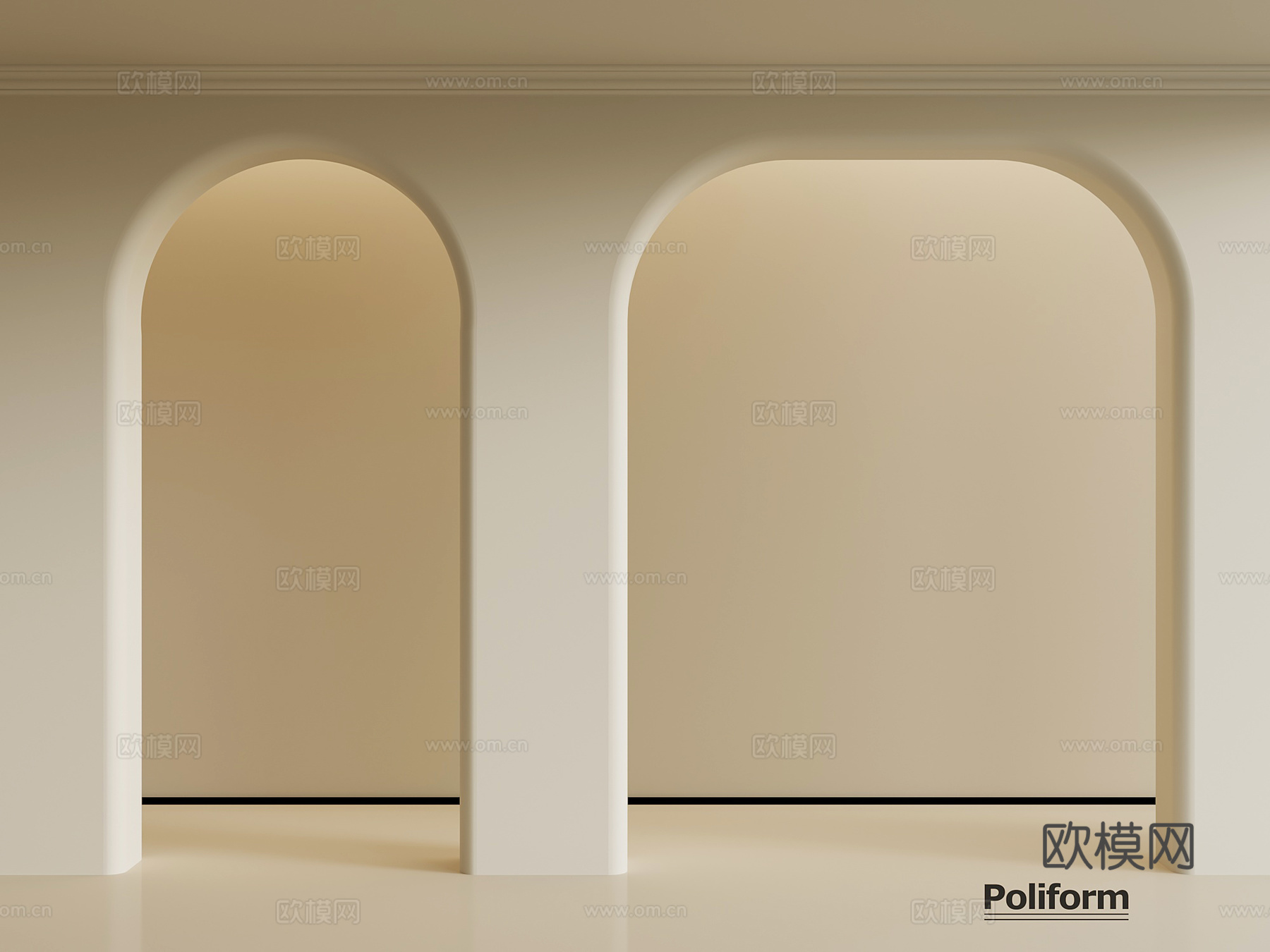 现代法式门套 垭口 门洞3d模型