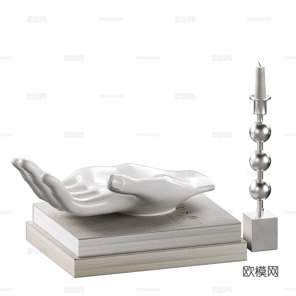 现代意式饰品摆件组合3d模型