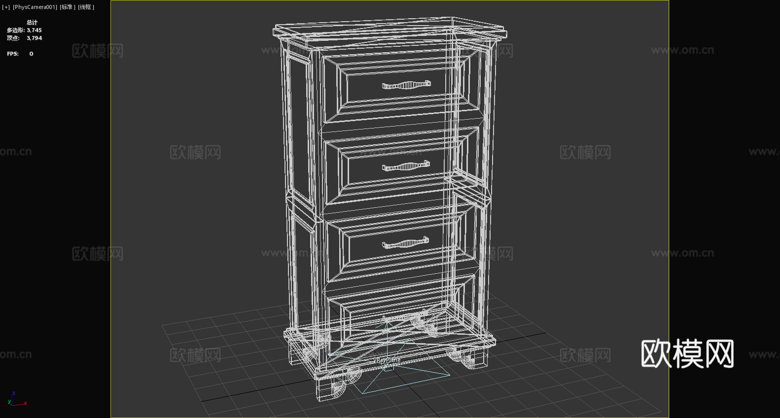 柜子 木柜 抽屉柜 斗柜 储物柜3d模型