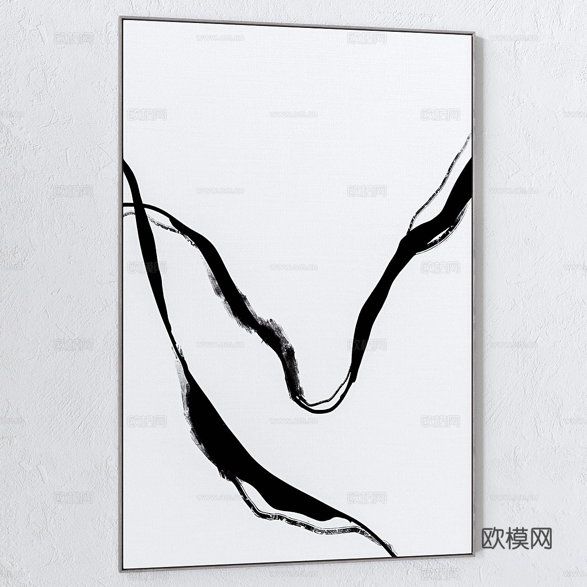 现代意式装饰挂画3d模型