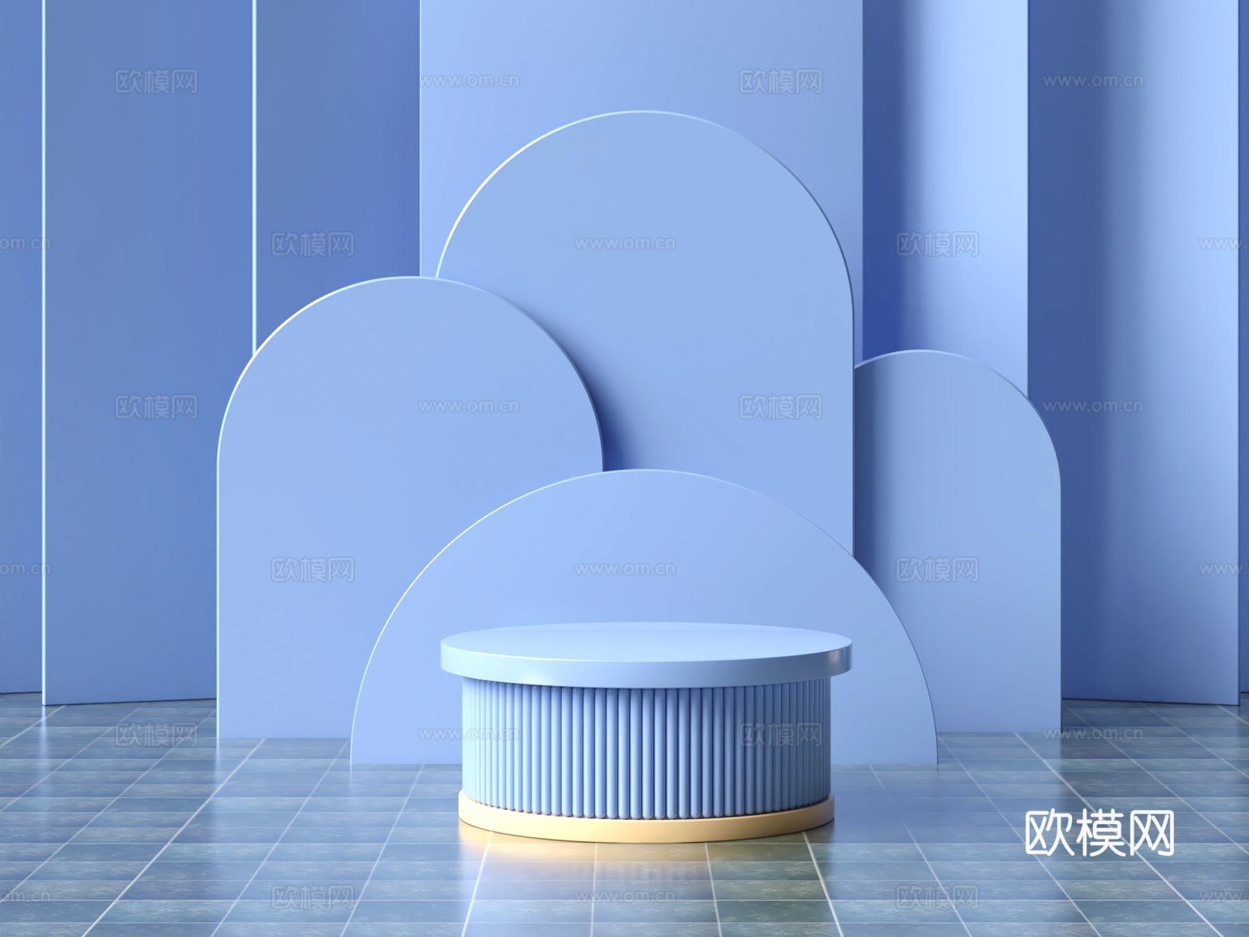 电商背景 几何美陈背景板 产品发布台 静物展示台 产品广告直3d模型