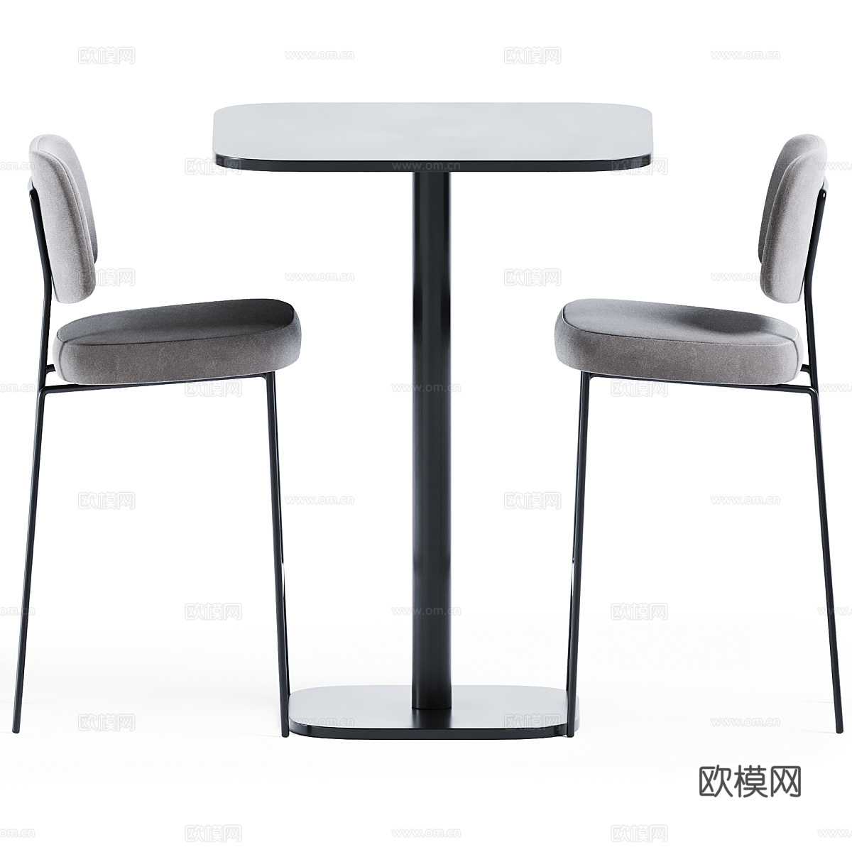 现代极简休闲桌椅 洽谈桌椅3d模型