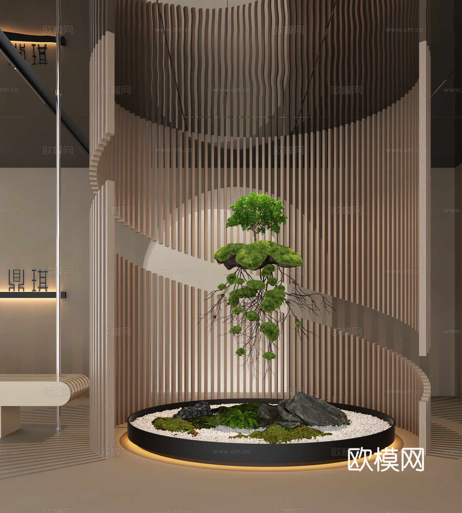 室内造景 室内绿植 植物组合 玄关造景 网红打卡点su模型
