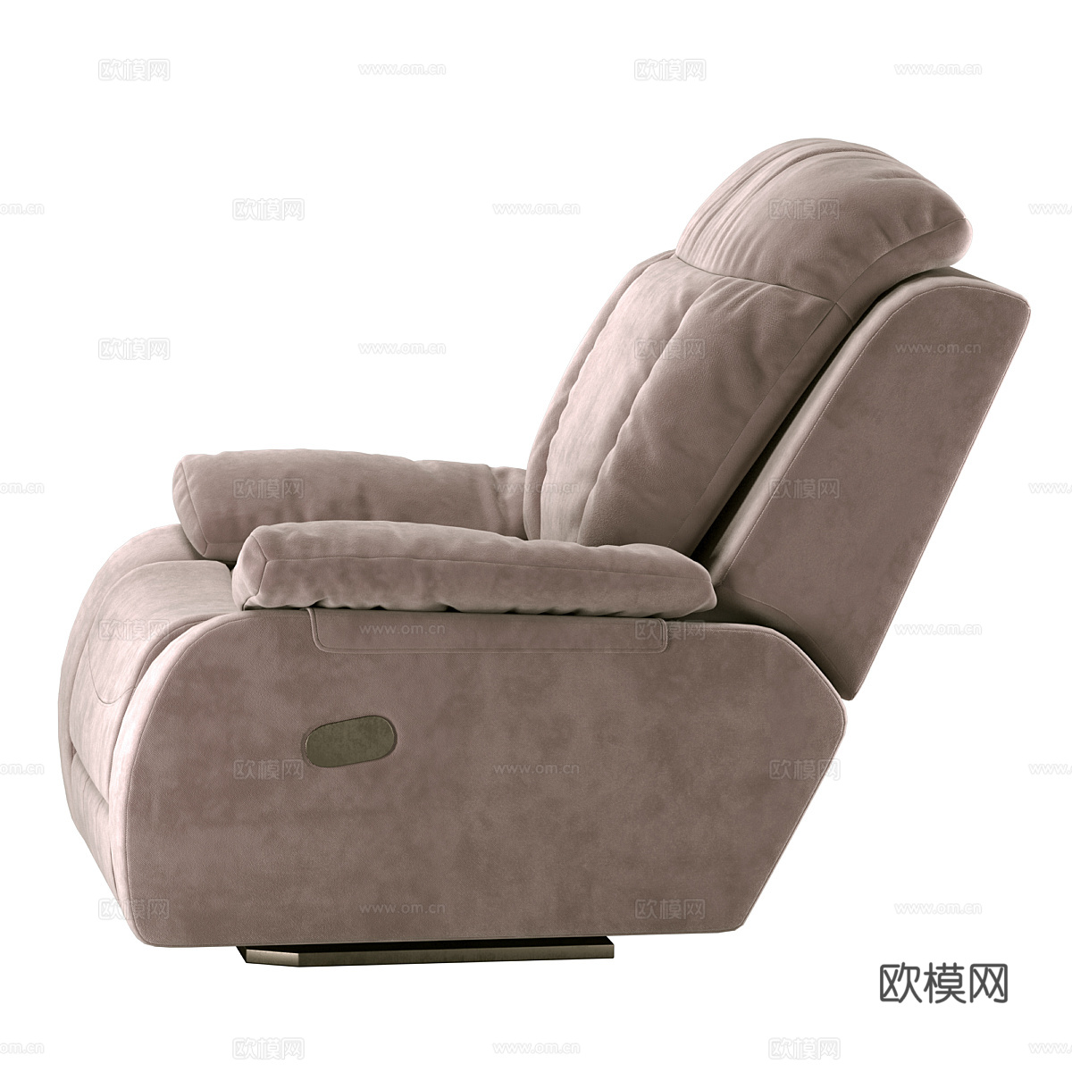 现代意式布艺沙发椅3d模型