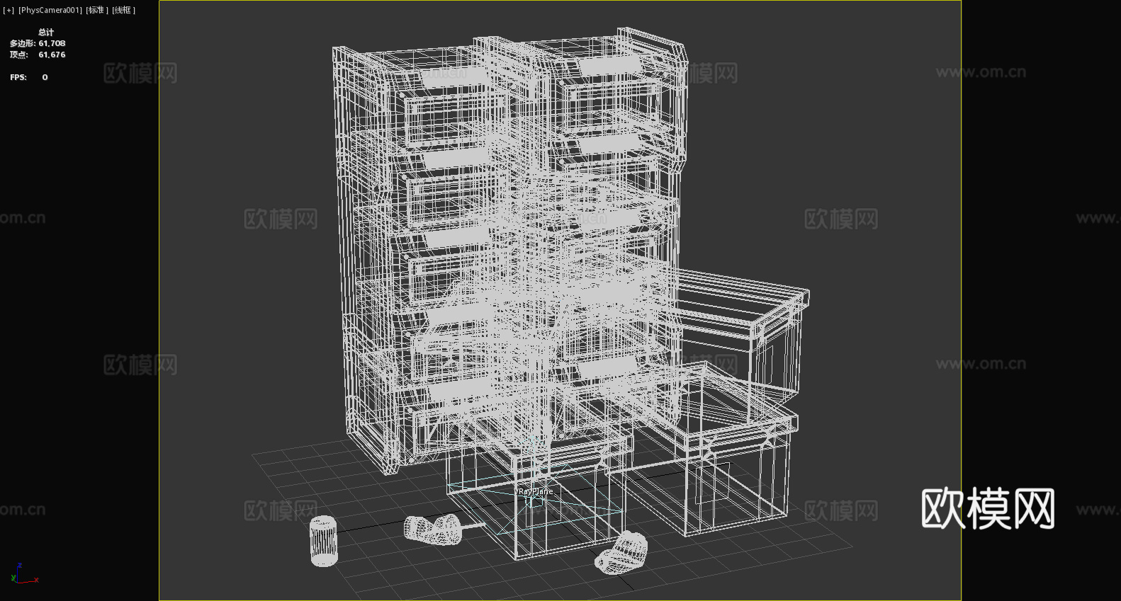 抽屉柜 置物柜 储物柜 文件柜 柜子3d模型