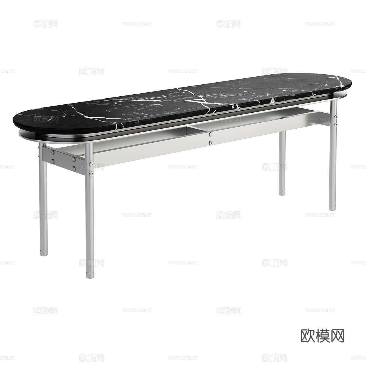 Knoll 极简边桌 大理石边桌 金属桌 大理石桌 备餐桌3d模型