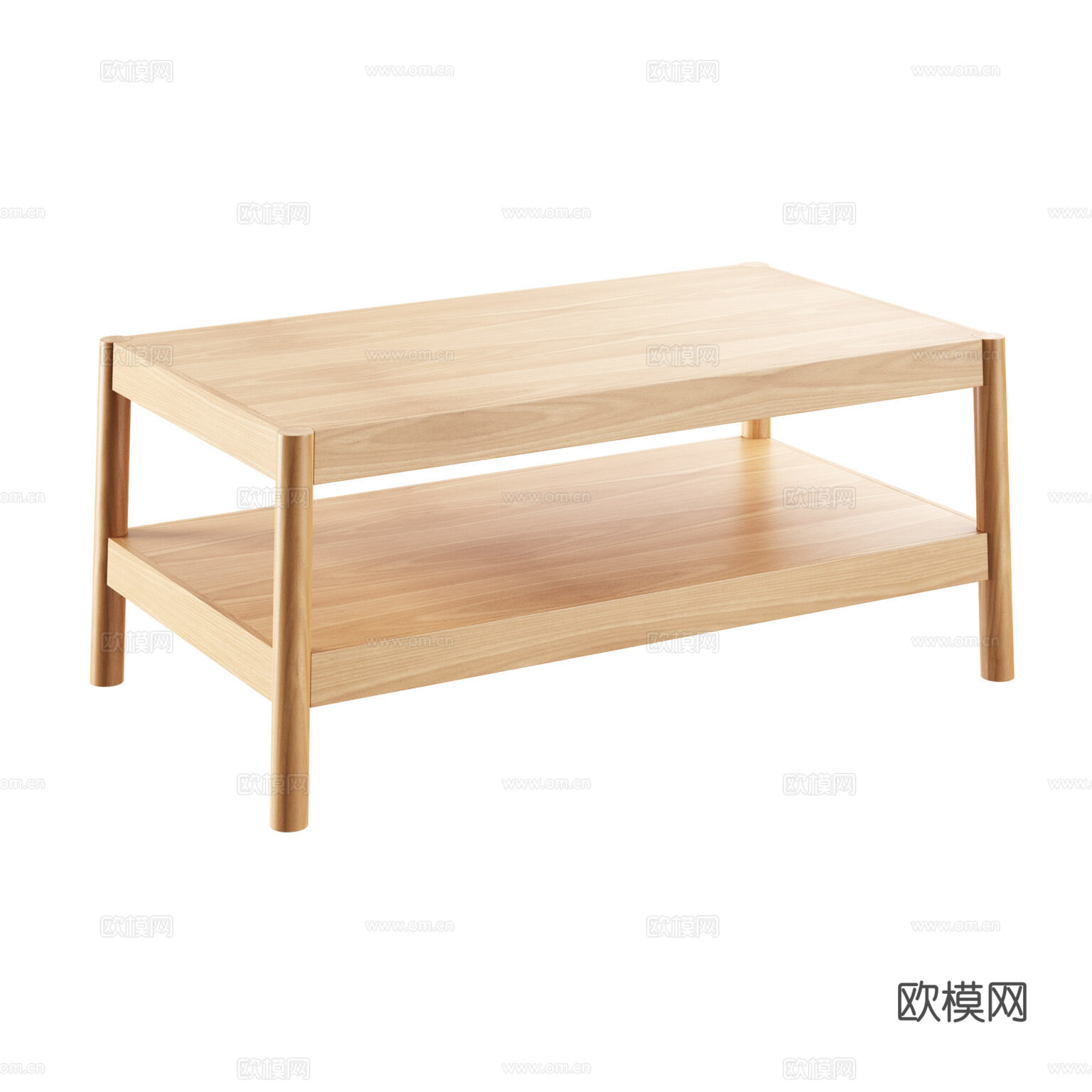 Emko 北欧茶几 原木茶几 实木茶几 橡木茶几 长方形茶几3d模型