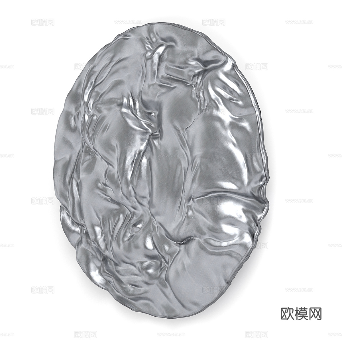 现代意式极简圆形墙饰挂件3d模型