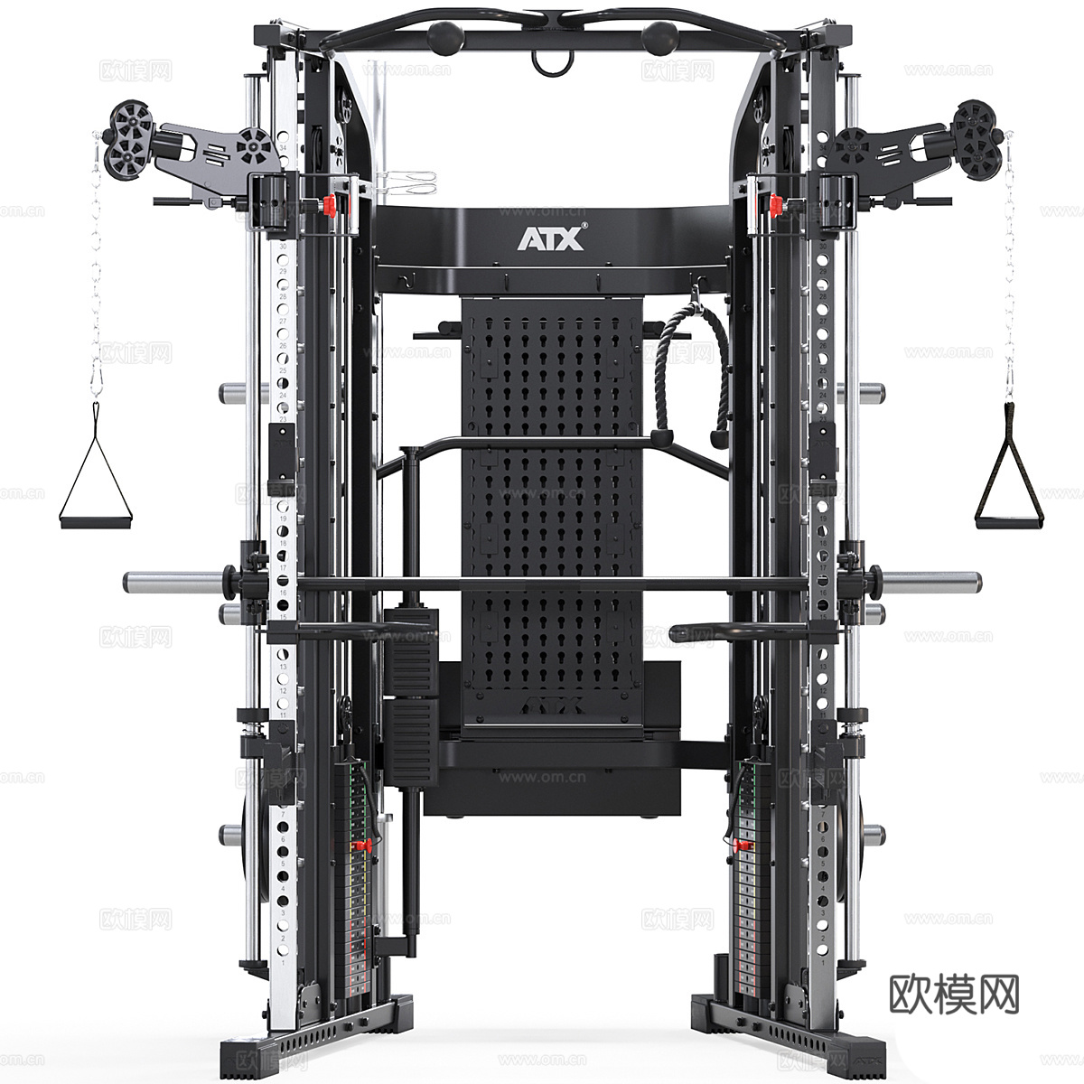 现代健身器材3d模型