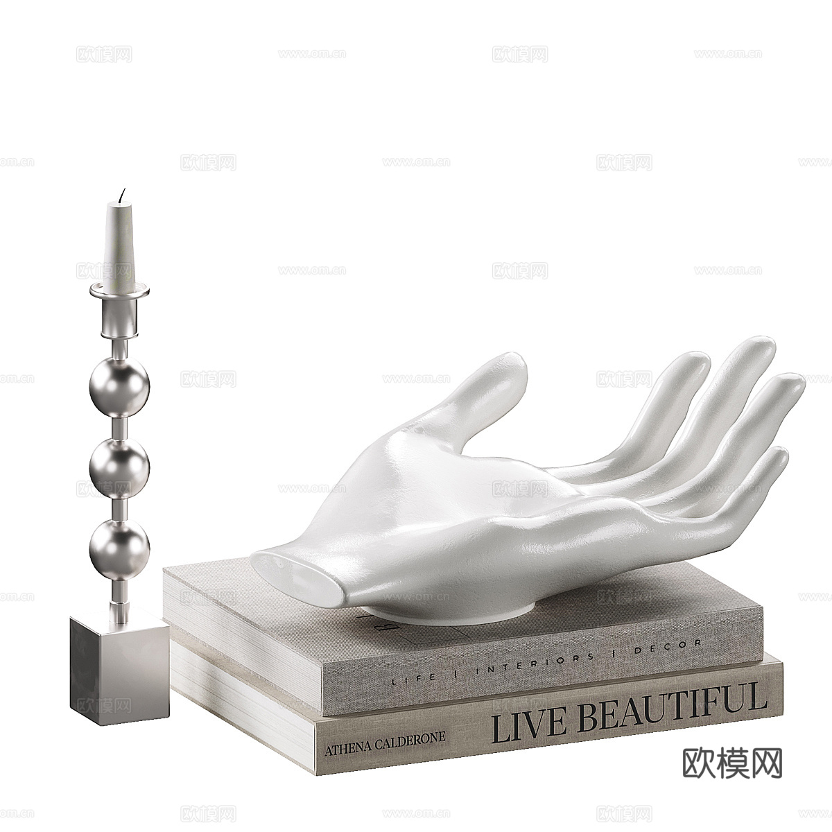 现代意式饰品摆件组合3d模型
