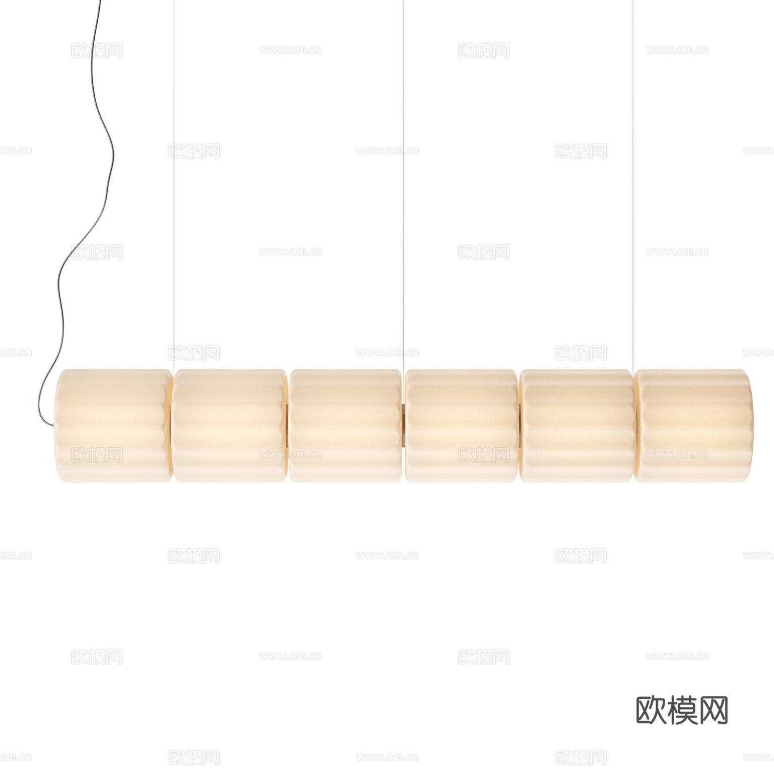 ANDlight 现代吊灯 极简吊灯 玻璃吊灯 长条吊灯3d模型