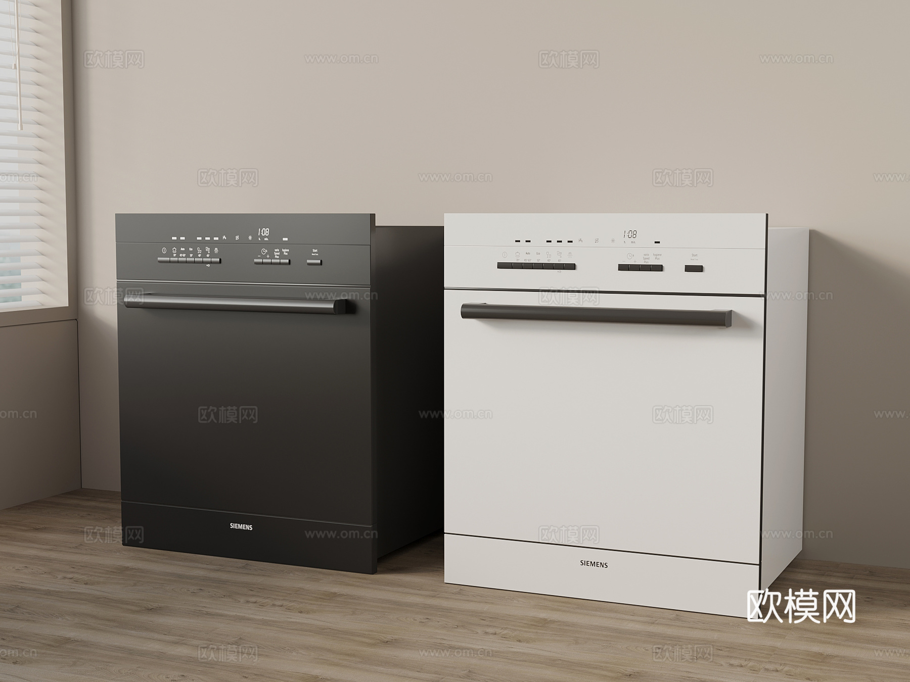 现代洗碗机 消毒柜3d模型