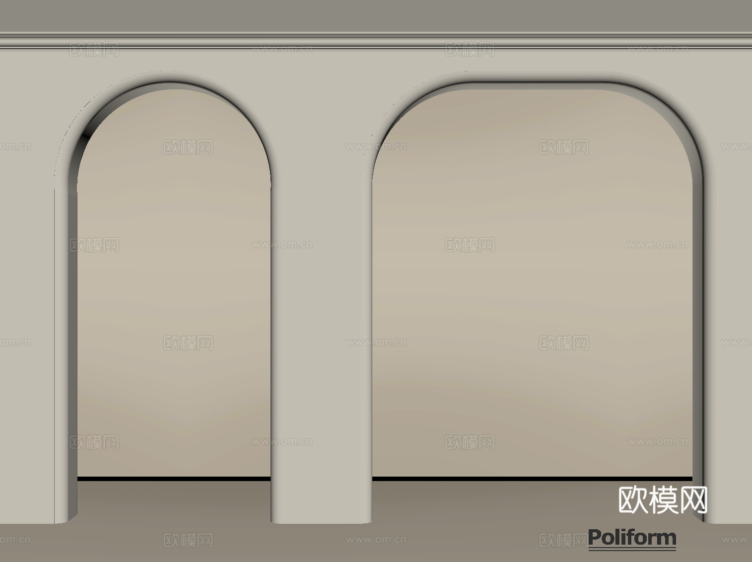 现代法式门套 垭口 门洞su模型