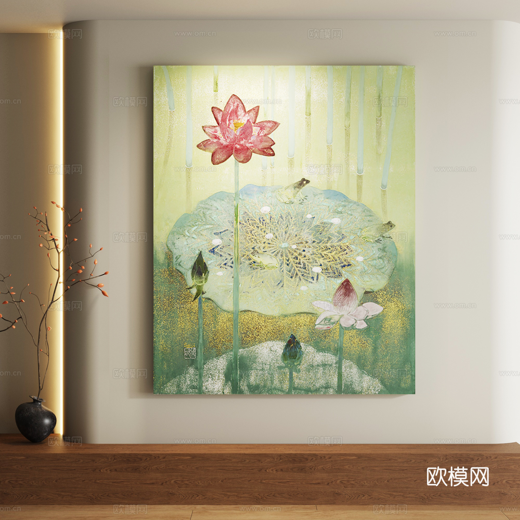 现代抽象装饰画3d模型