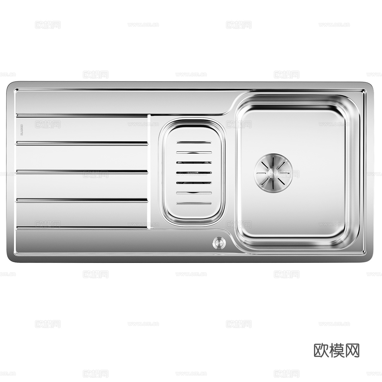 Blanco 现代水槽 不锈钢水槽 洗菜盆 厨房台盆3d模型