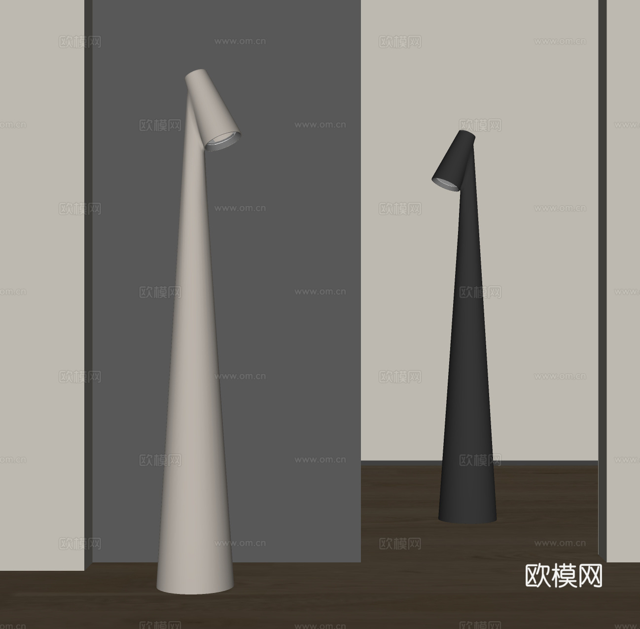 现代落地灯su模型