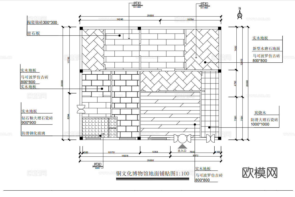 铜器文化主题展厅cad施工图