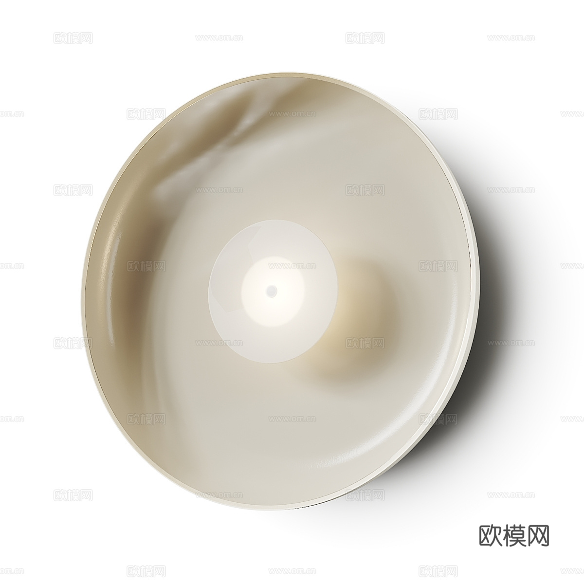 现代轻奢极简圆盘装饰壁灯3d模型
