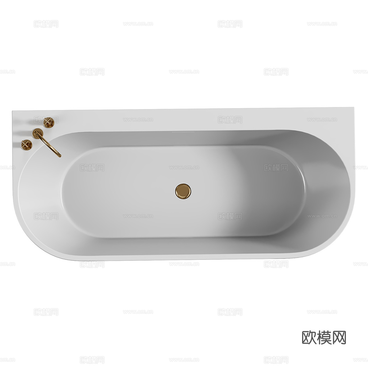 现代轻奢陶瓷浴缸3d模型