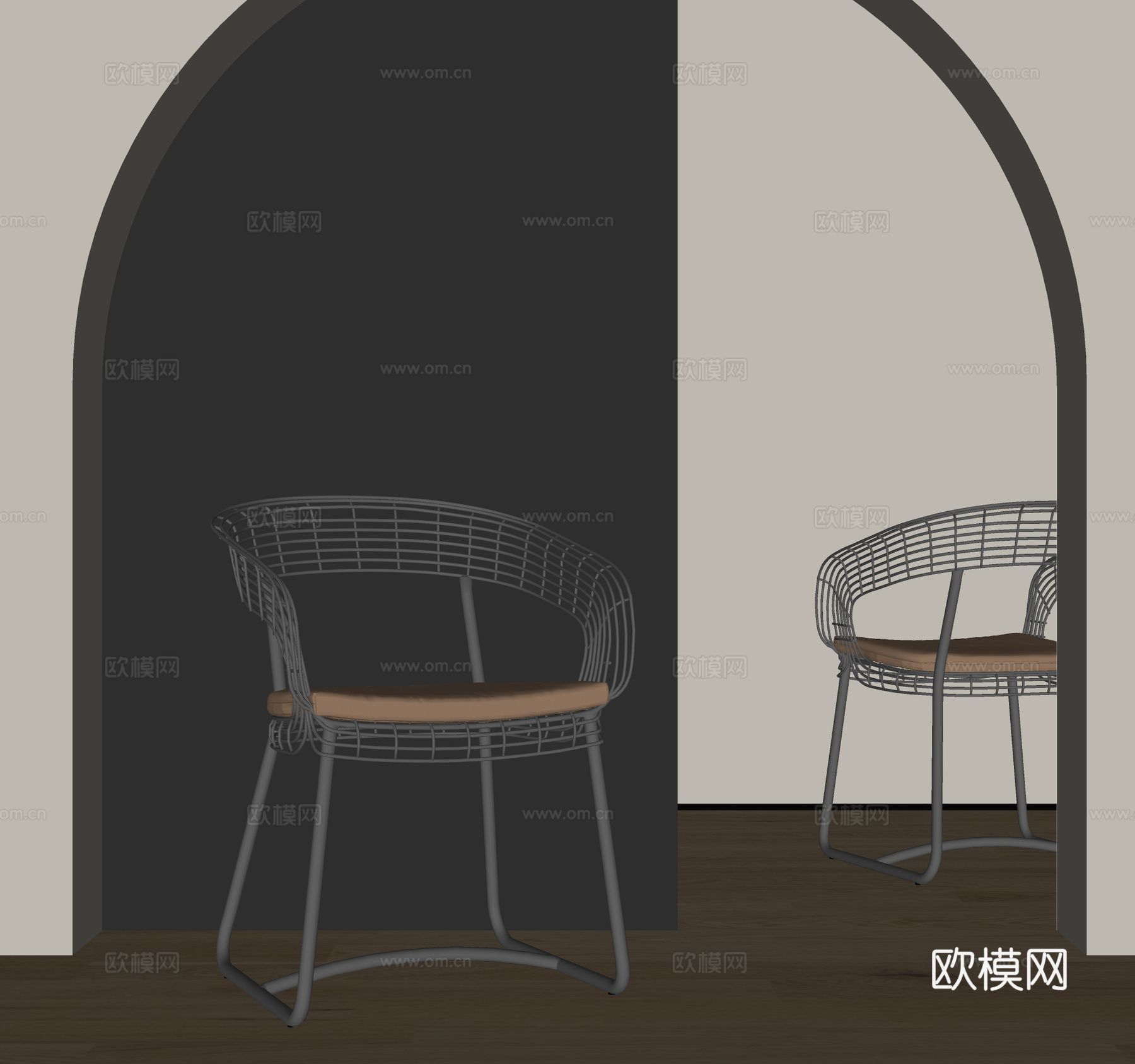 现代单椅su模型