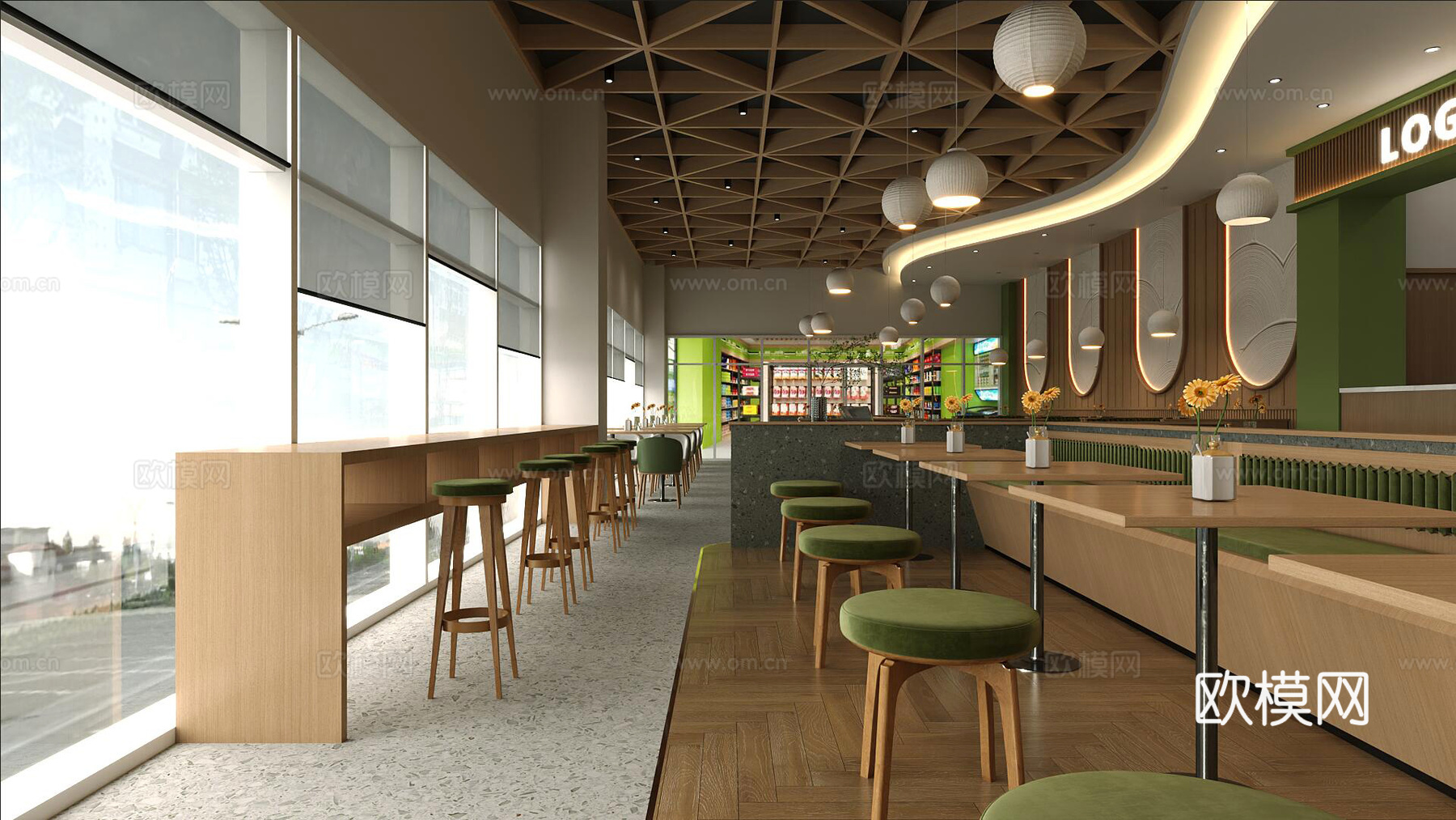 自助餐厅3d模型
