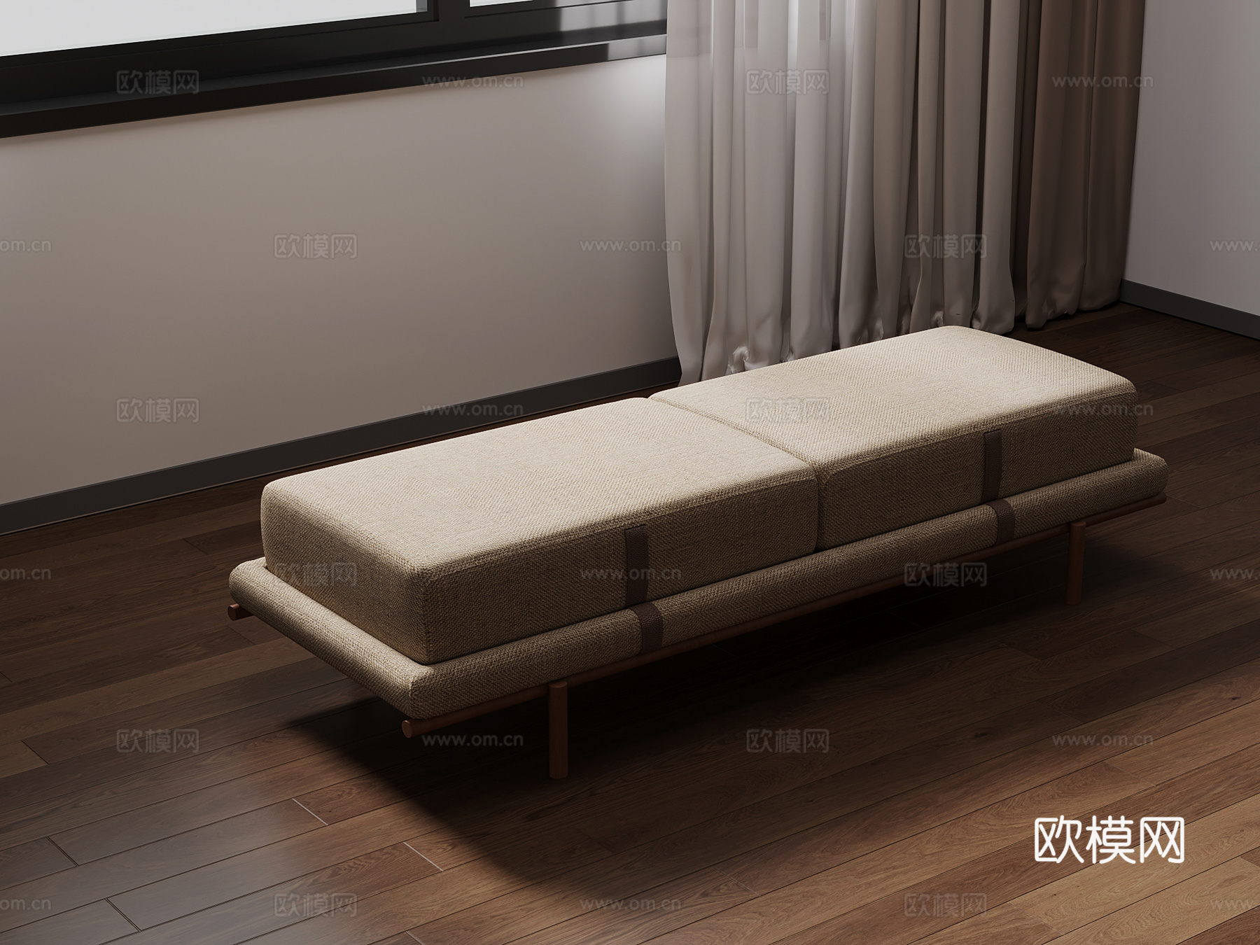 中古风换鞋凳3d模型