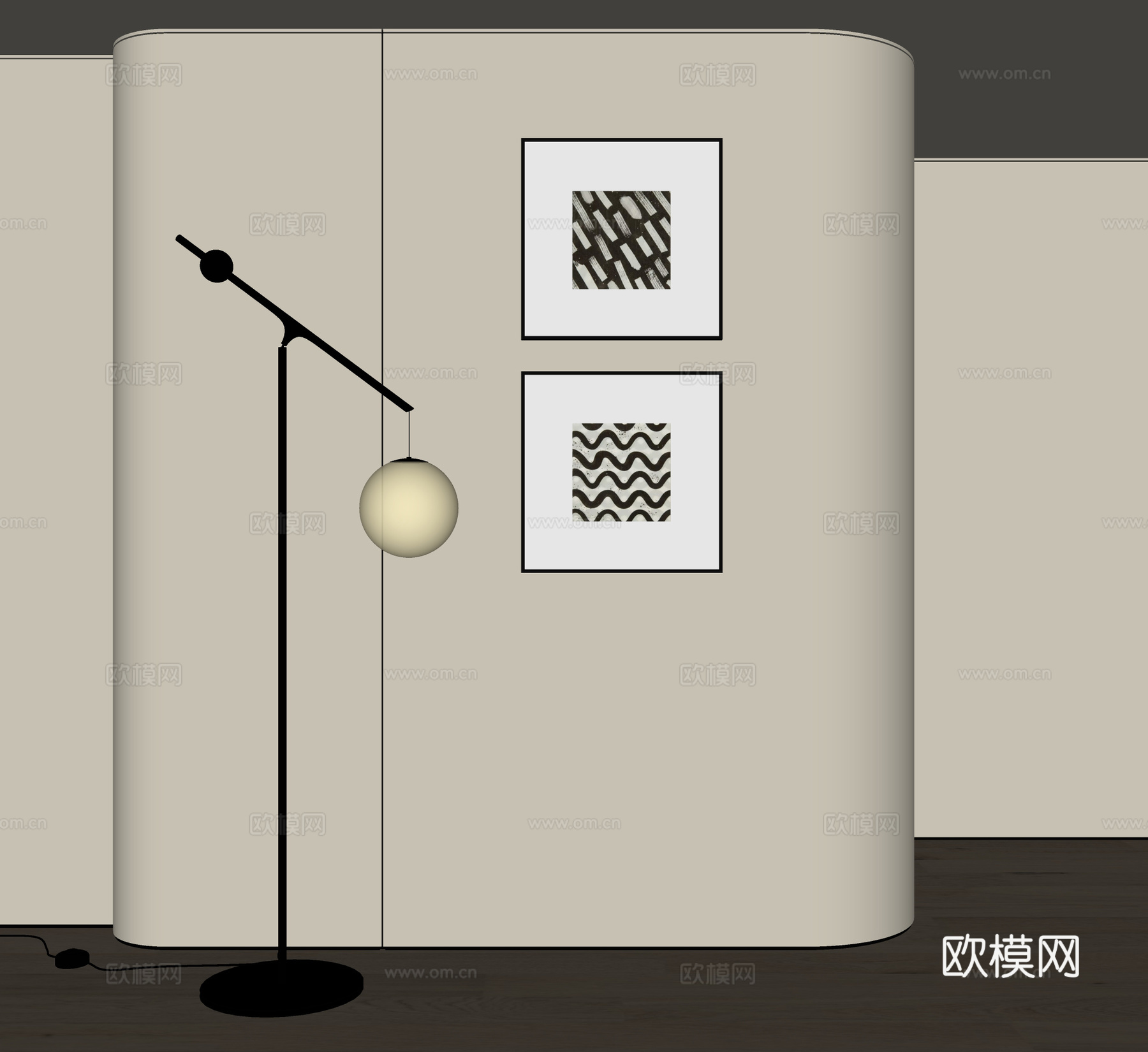 现代装饰画su模型