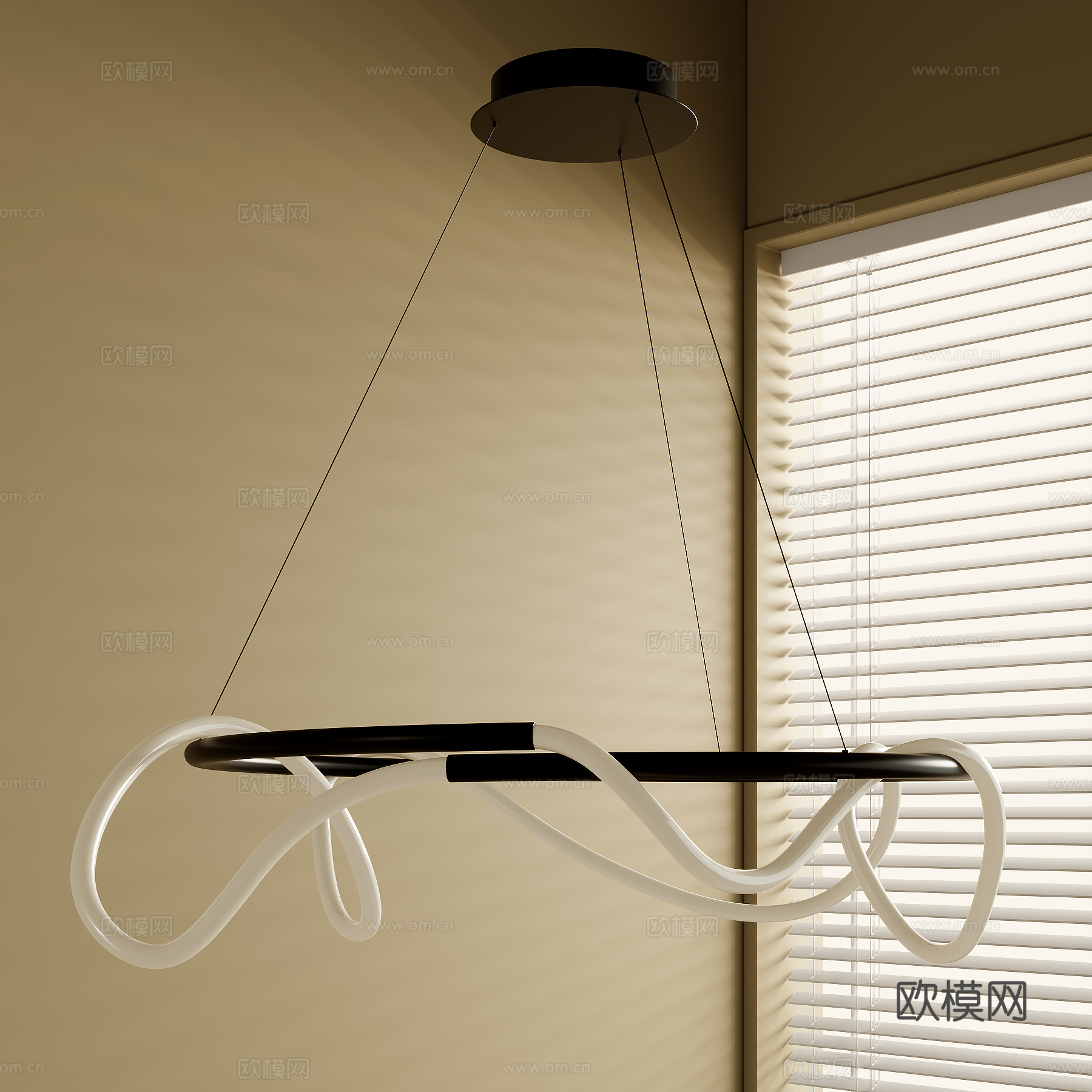 现代吊灯su模型