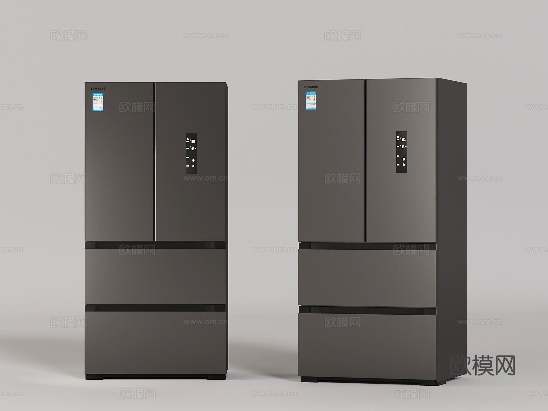 冰箱 四开门冰箱su模型
