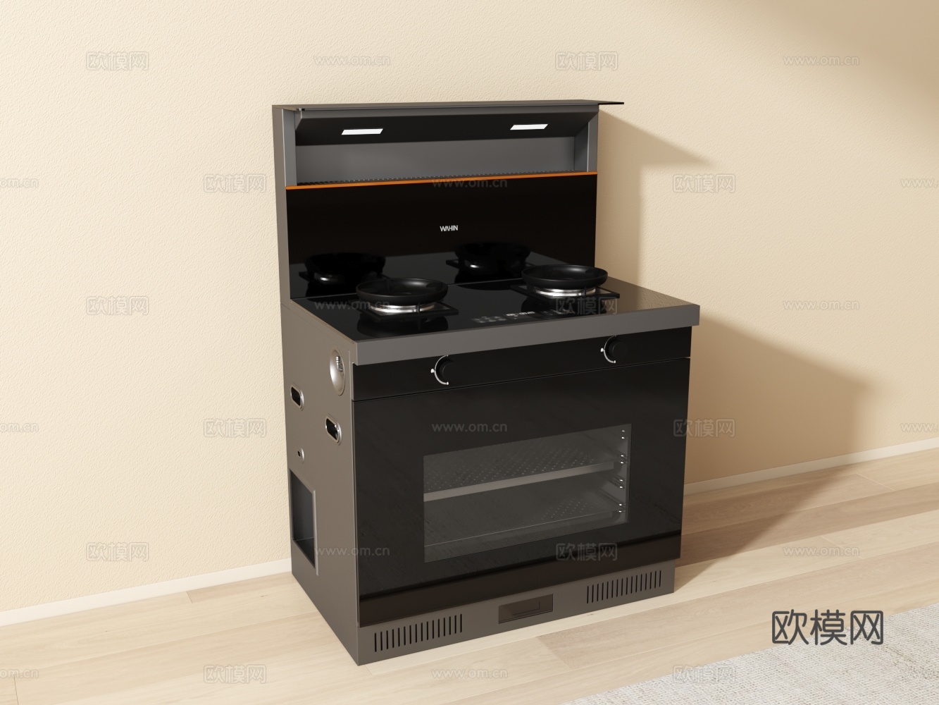 现代集成灶3d模型