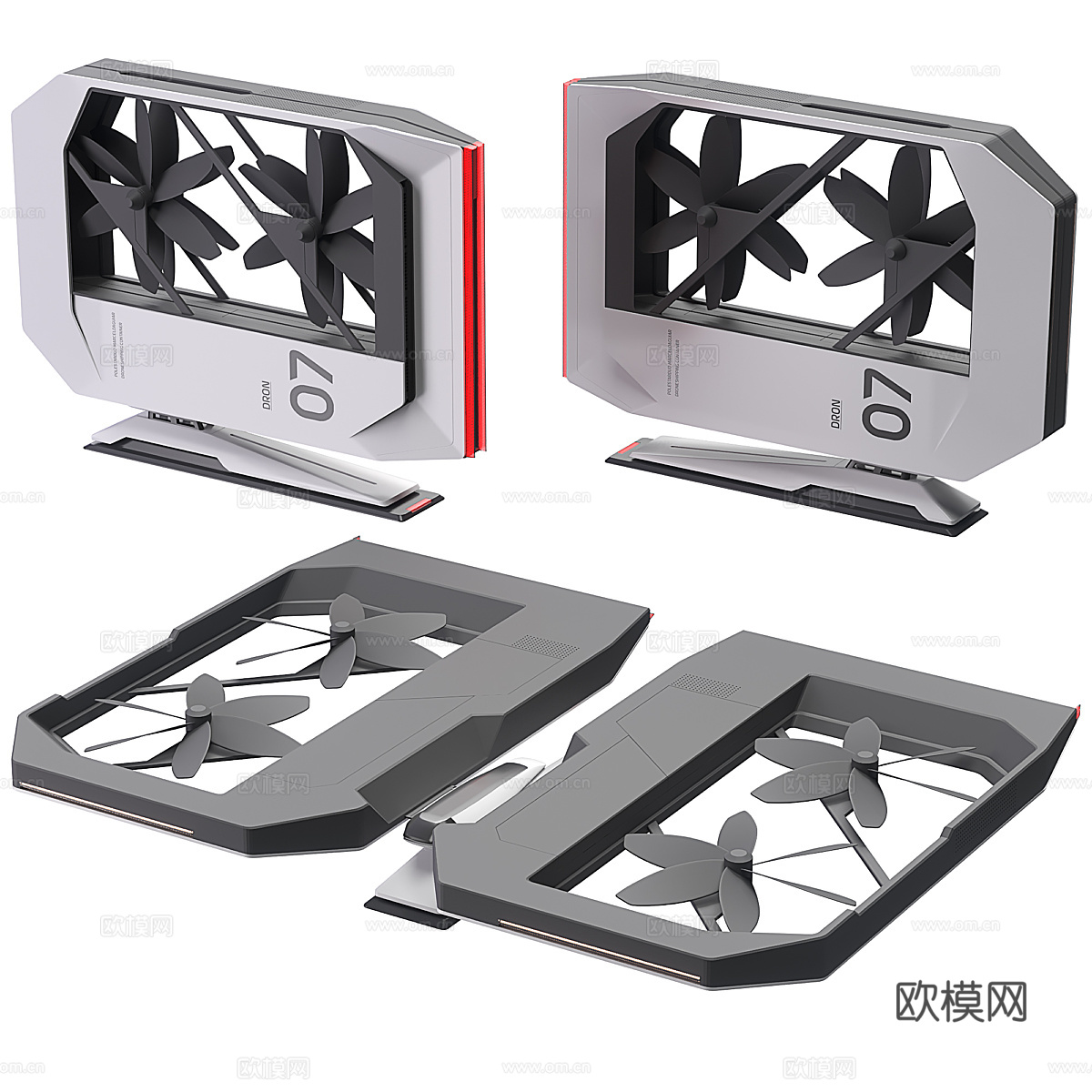 货运无人机3d模型