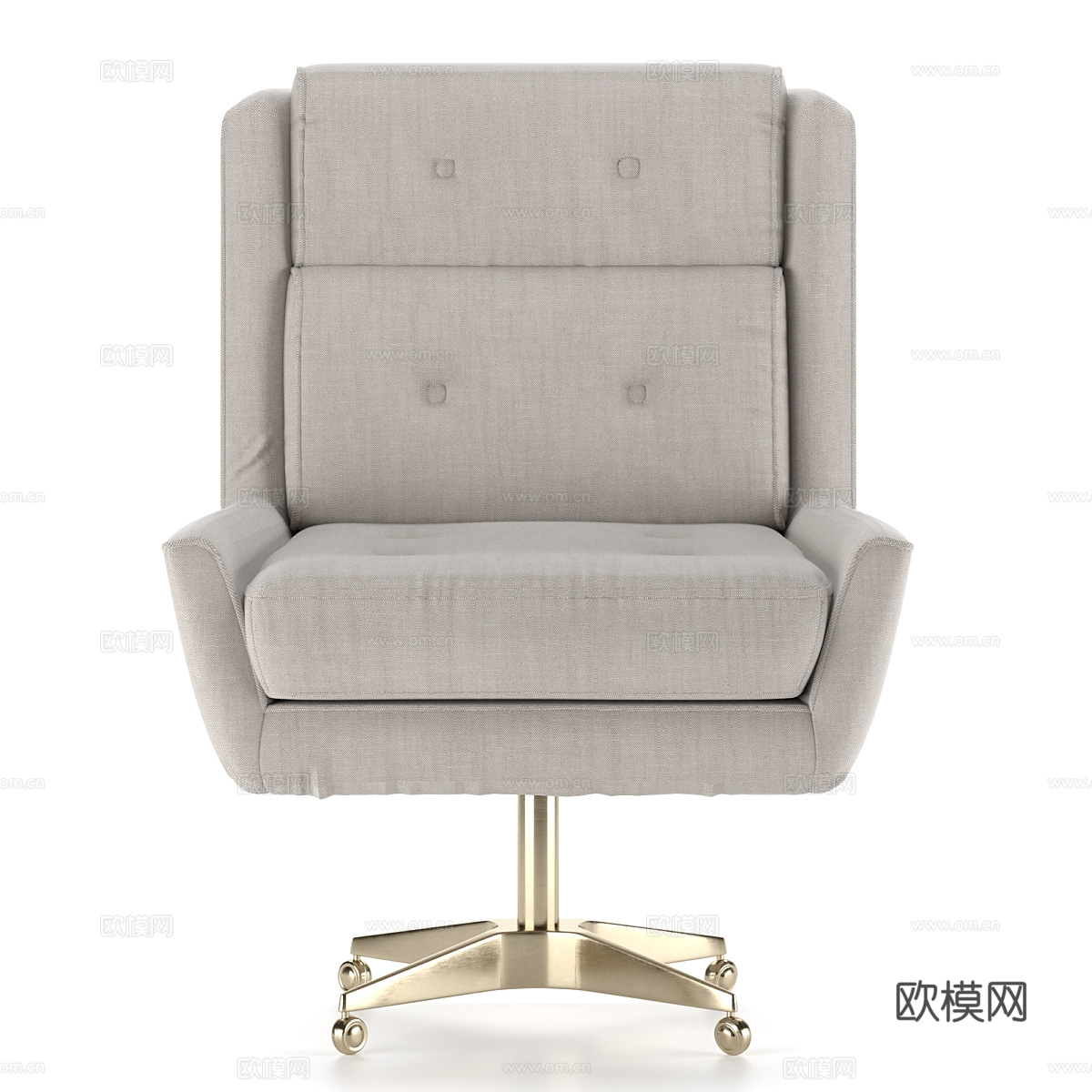 现代意式轻奢布艺办公椅3d模型