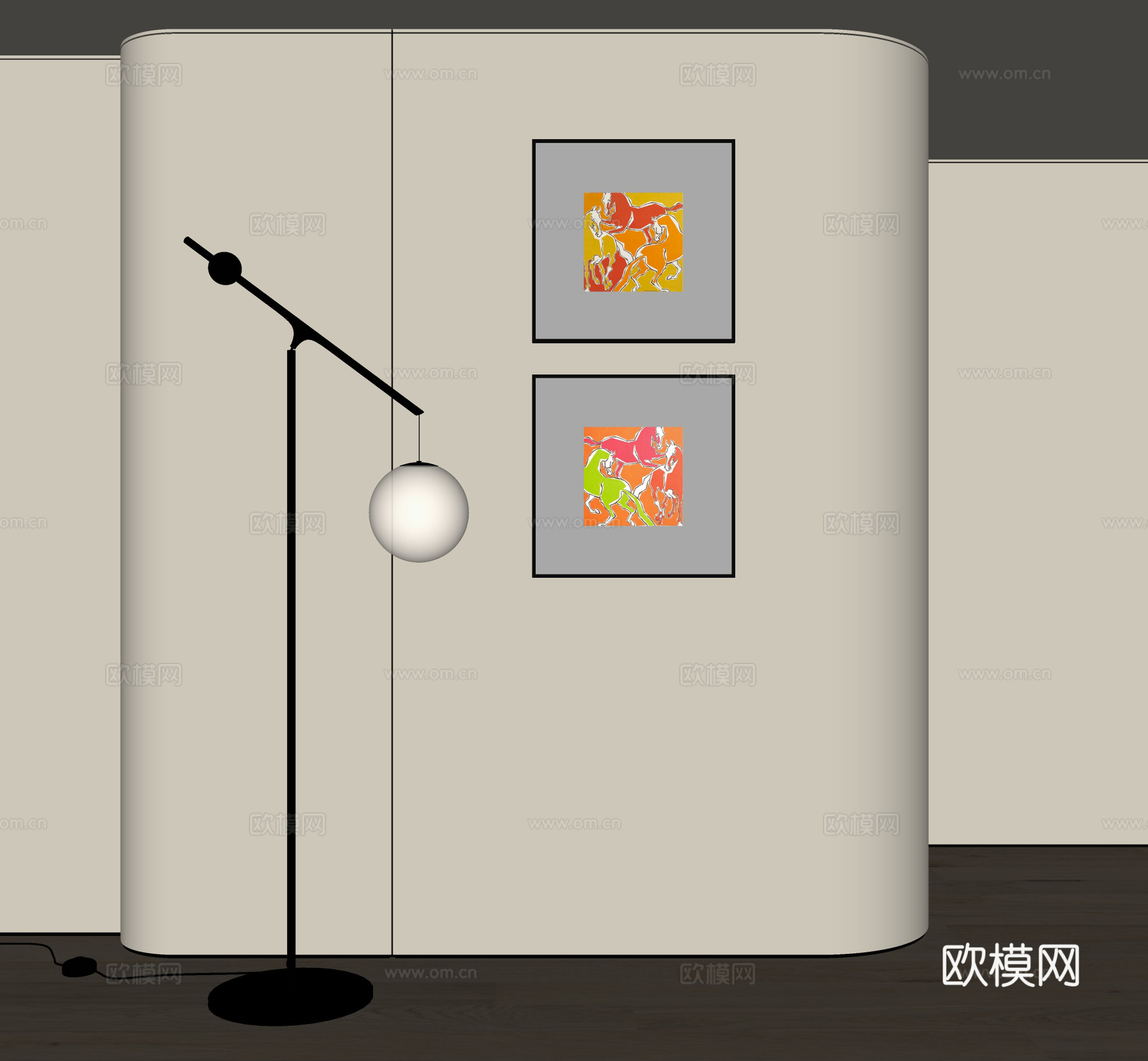 现代装饰画su模型