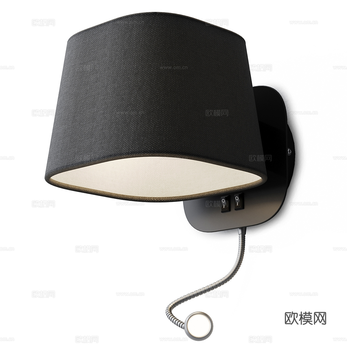 现代意式布艺壁灯 阅读灯3d模型