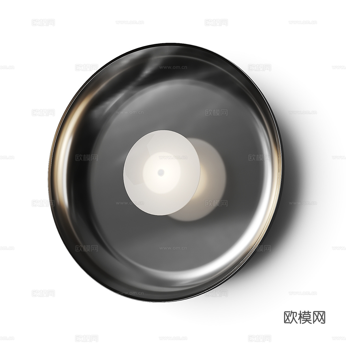 现代轻奢极简圆盘装饰壁灯3d模型
