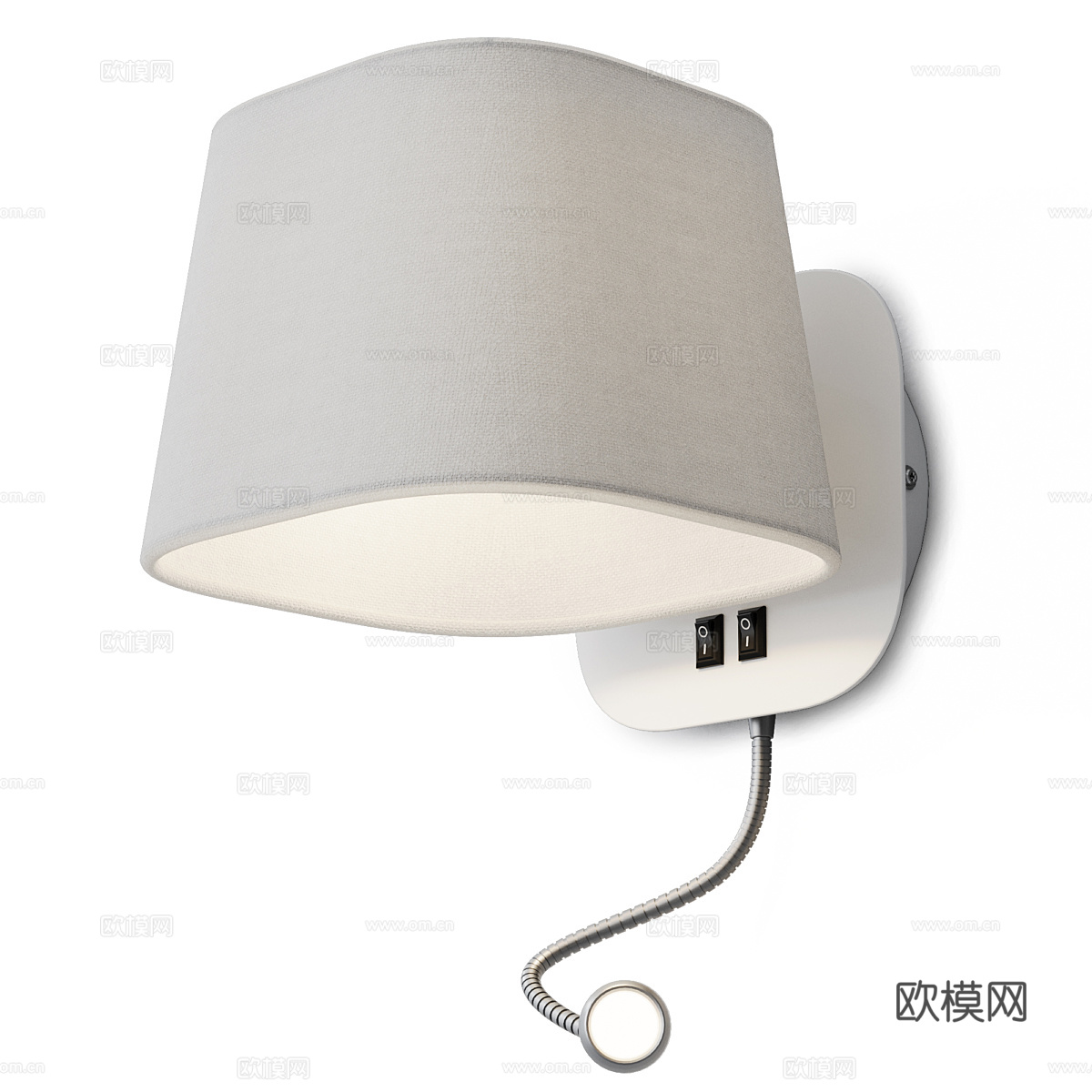 现代意式布艺壁灯 阅读灯3d模型