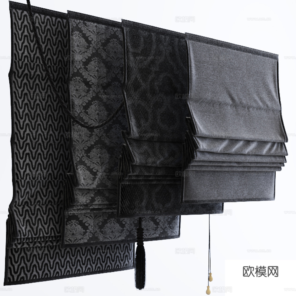 罗马帘3d模型