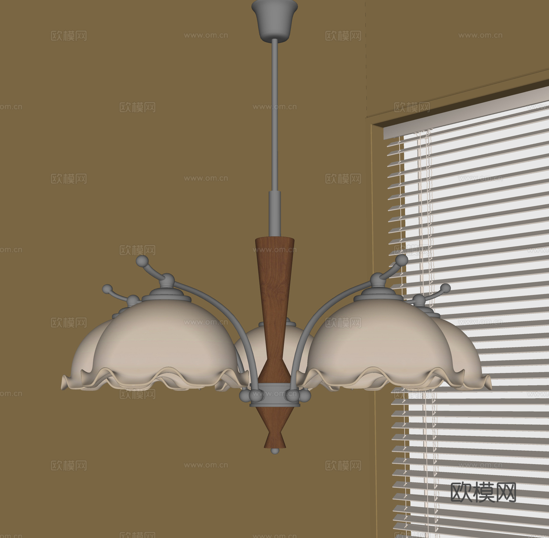 法式吊灯su模型