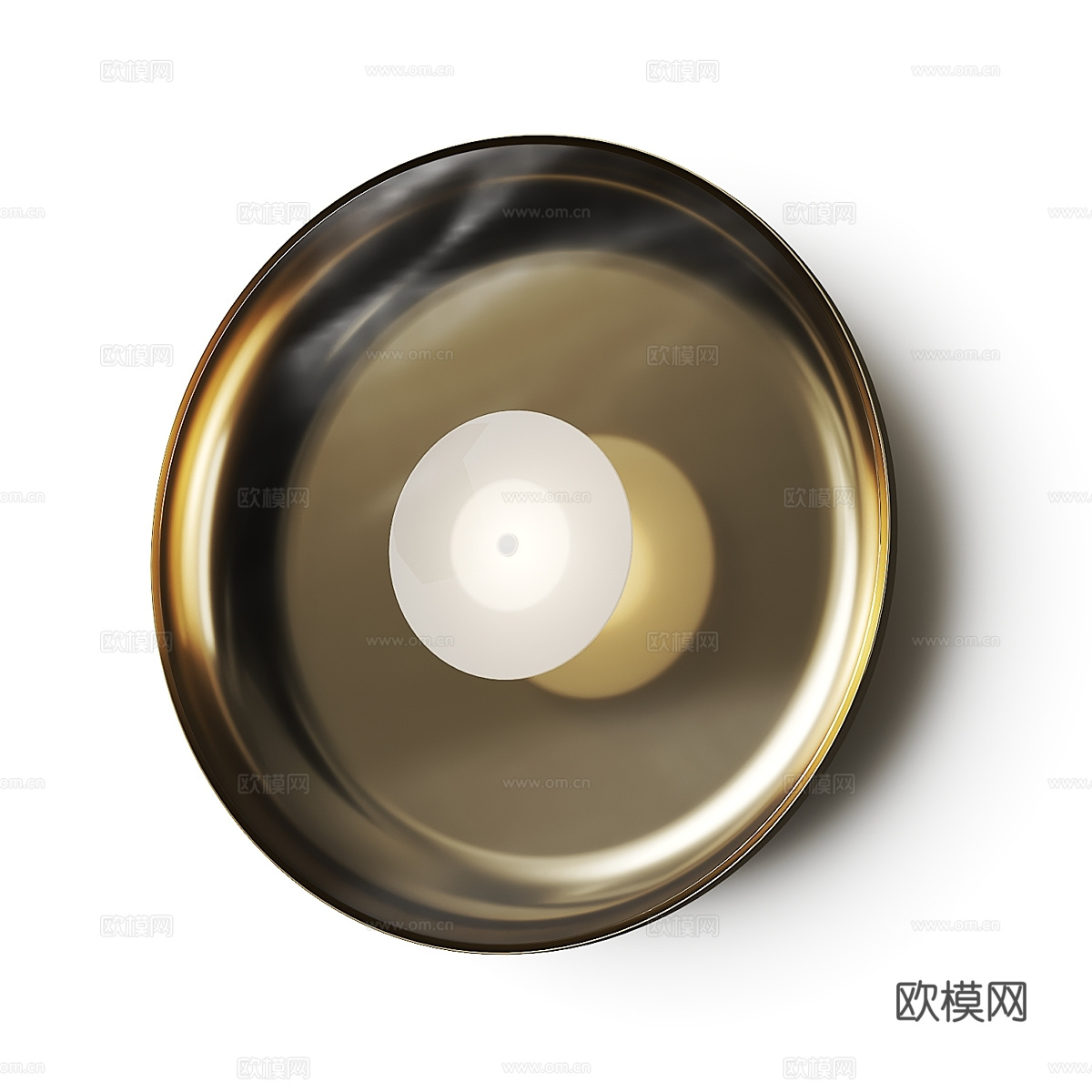现代轻奢极简圆盘装饰壁灯3d模型