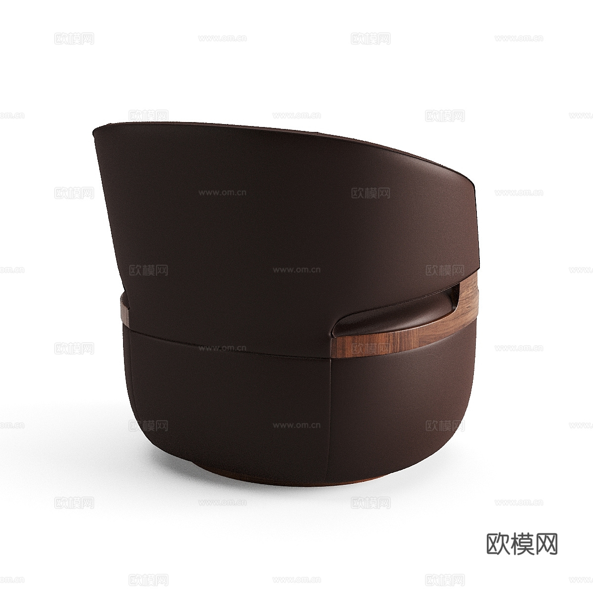 现代意式布艺皮革沙发椅3d模型