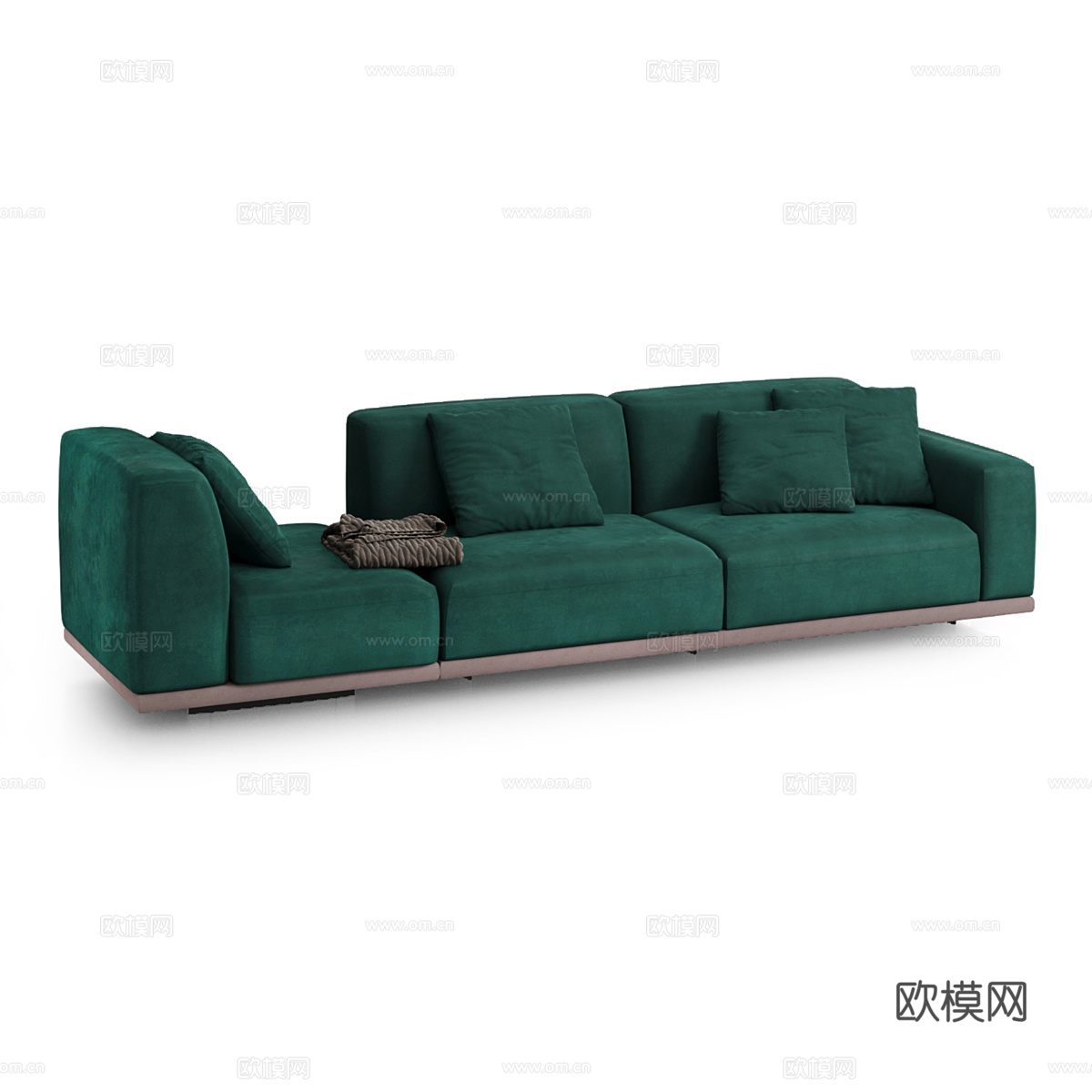 现代简约双人沙发 双人沙发 简约沙发 客厅沙发 绿色沙发3d模型