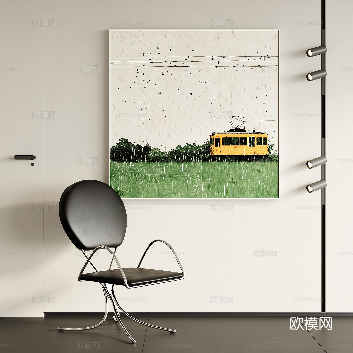 现代装饰画su模型