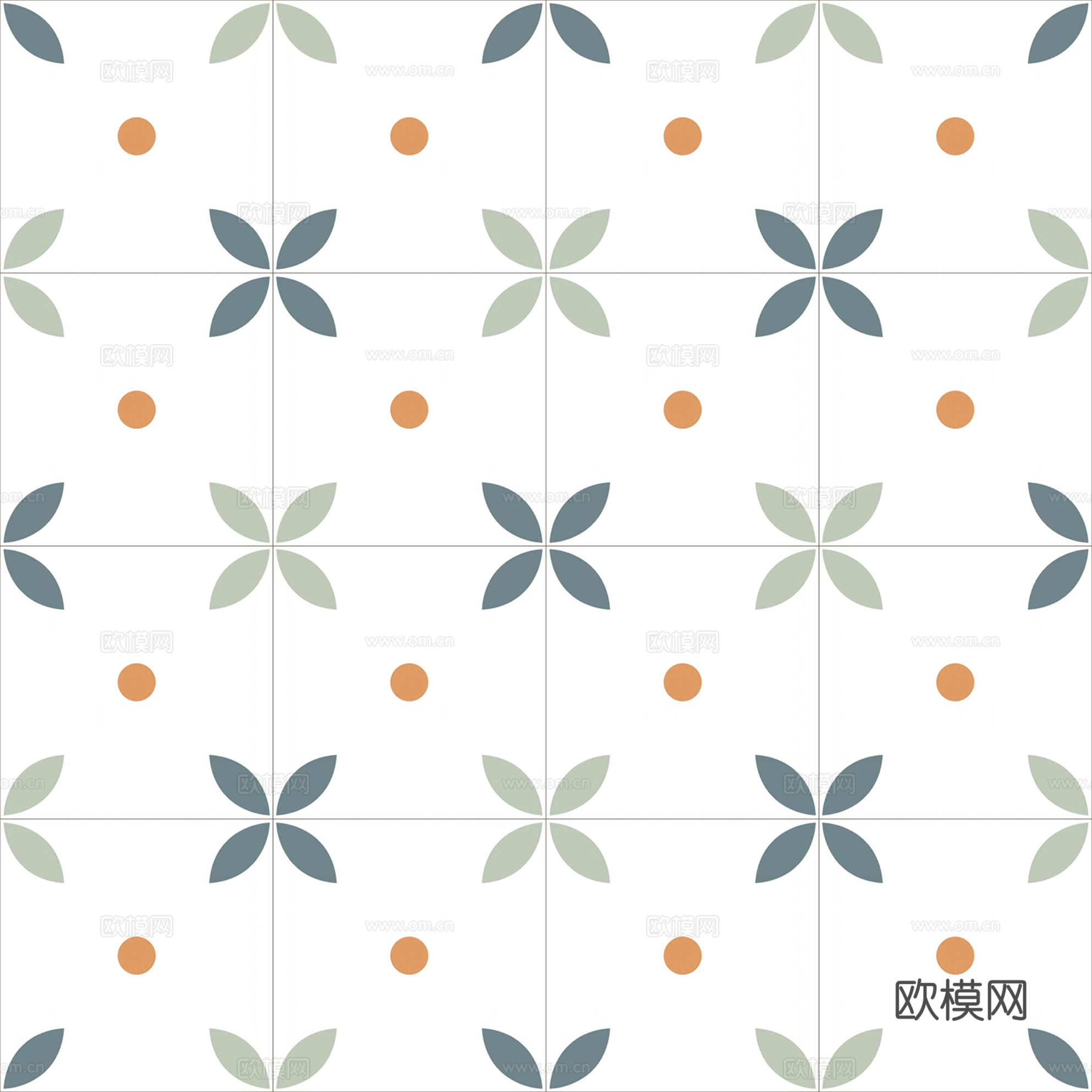 无缝白色简约花砖瓷砖 清新艺术花砖 法式北欧仿古花砖