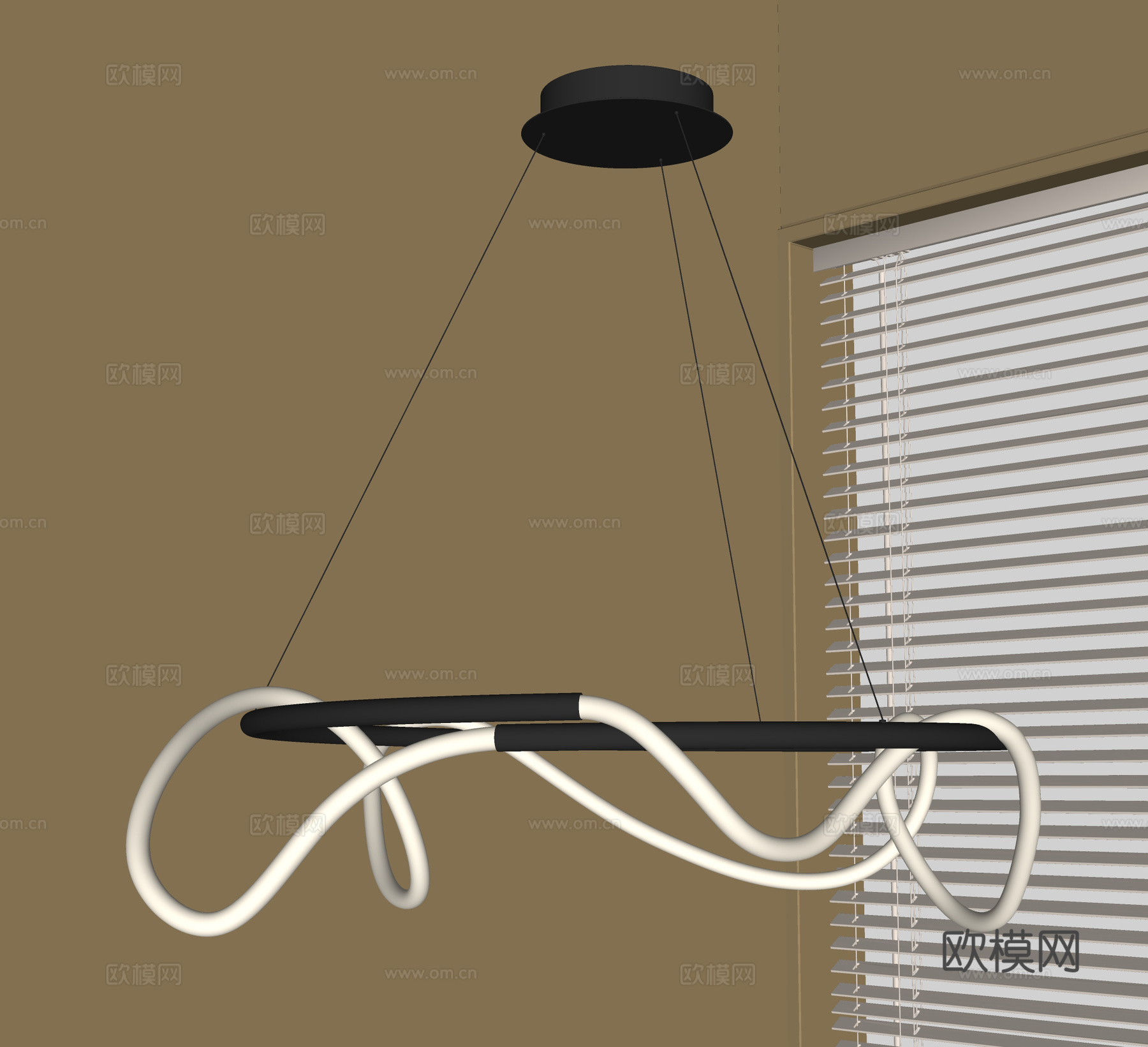 现代吊灯su模型