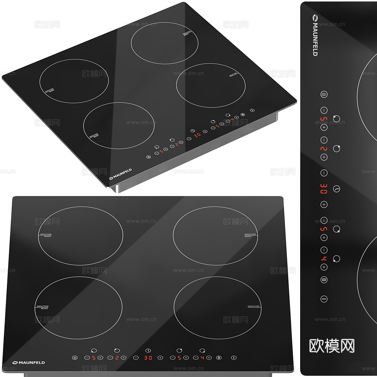 现代厨房电器套装3d模型
