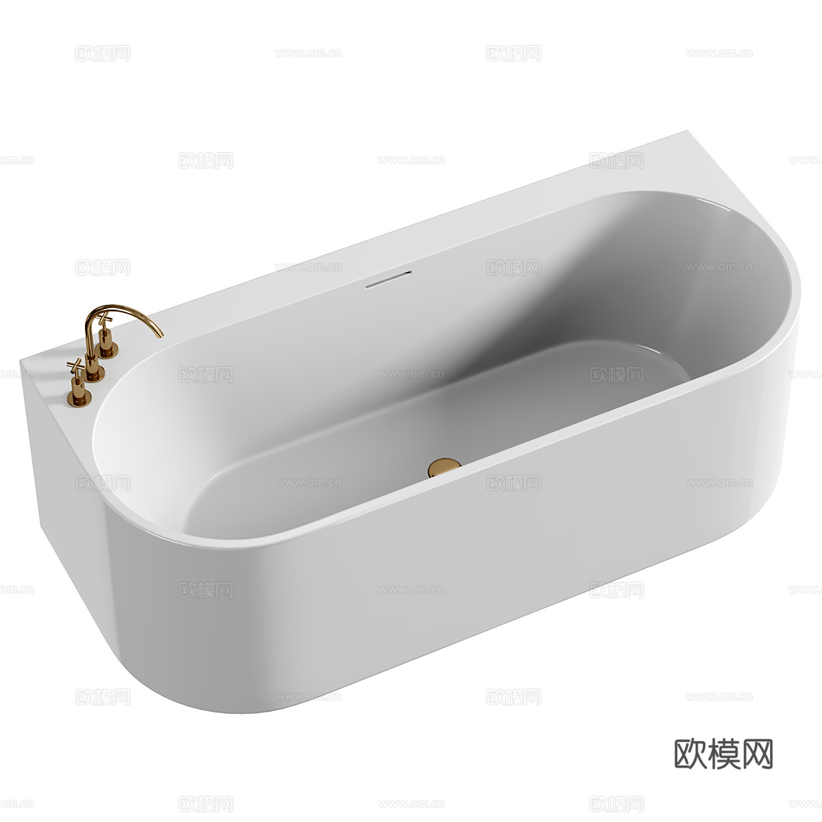 现代轻奢陶瓷浴缸3d模型