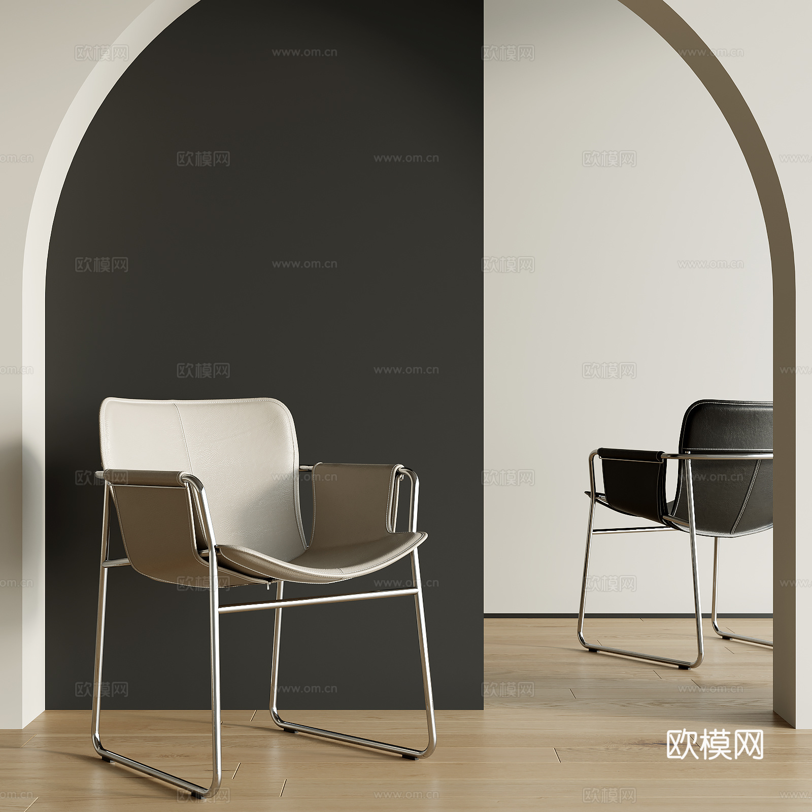 现代餐椅3d模型