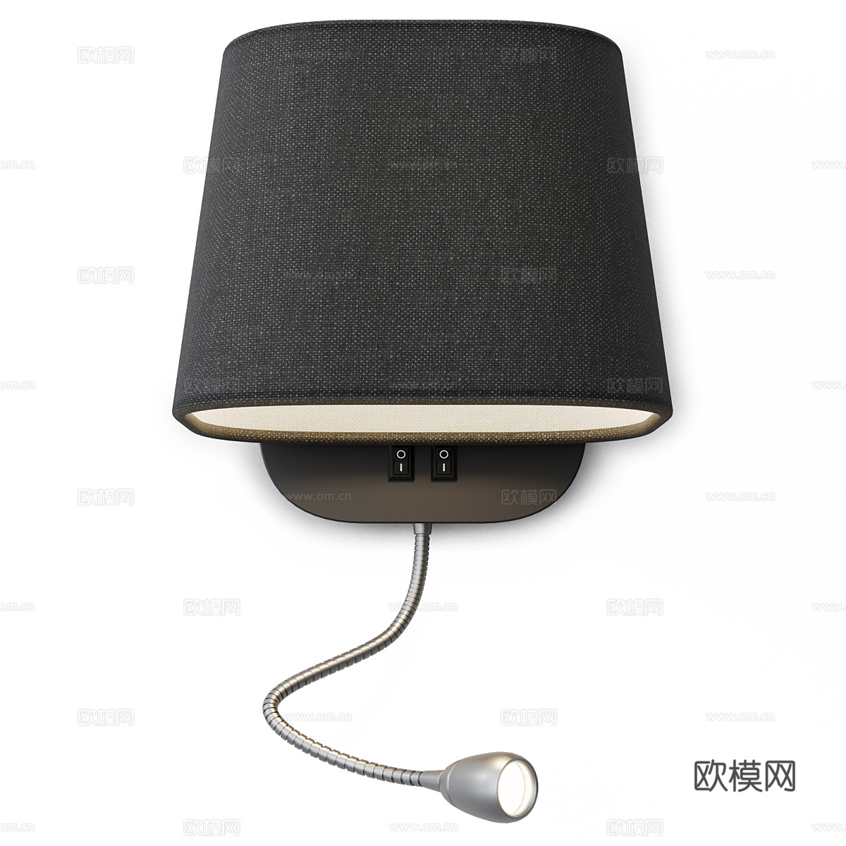 现代意式布艺壁灯 阅读灯3d模型