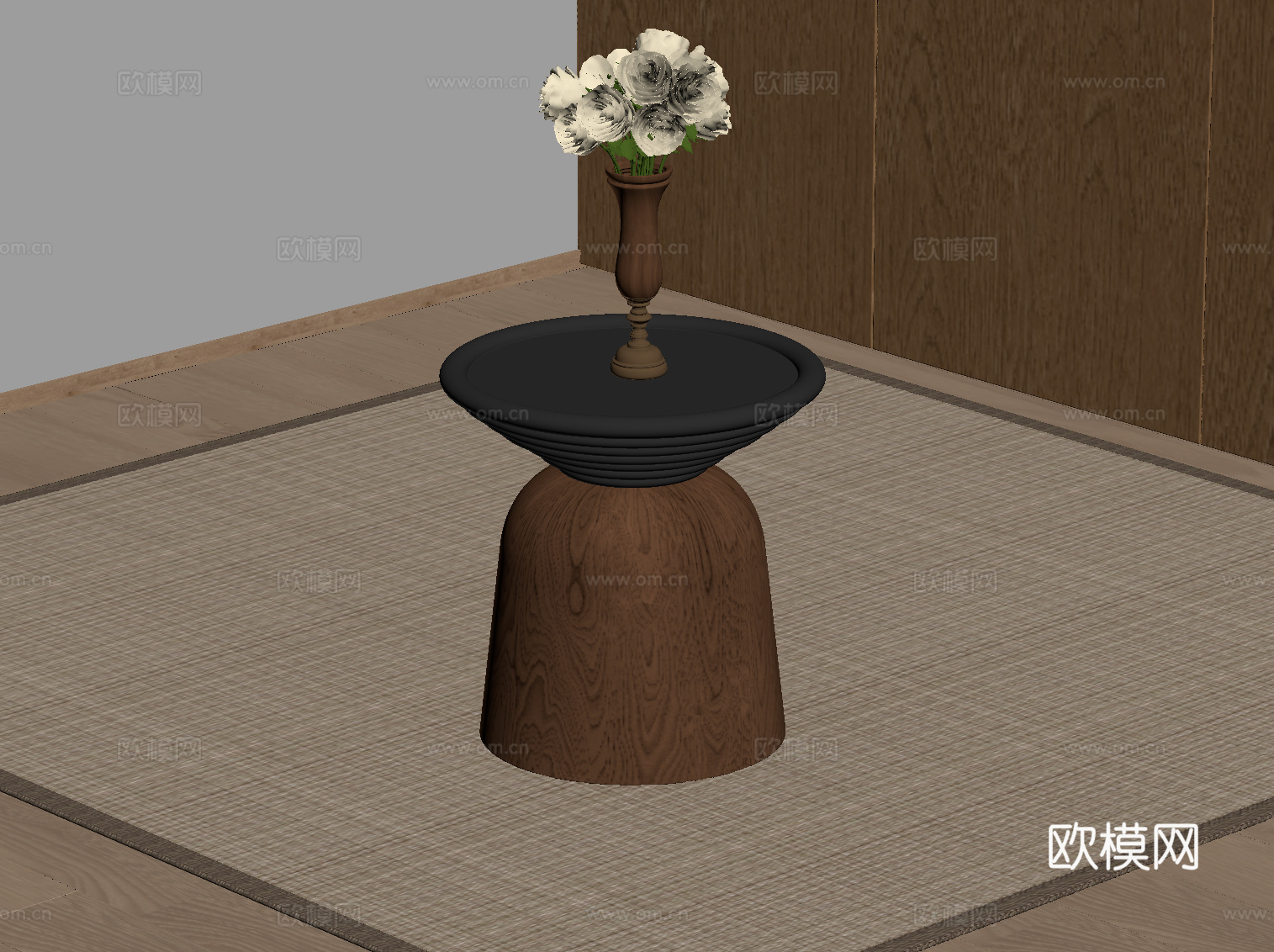 中古风边几su模型下载（渲染图2）