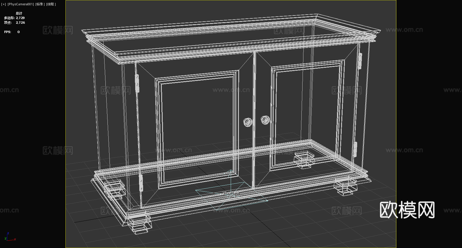 柜子 木柜 储物柜 边柜 矮柜3d模型